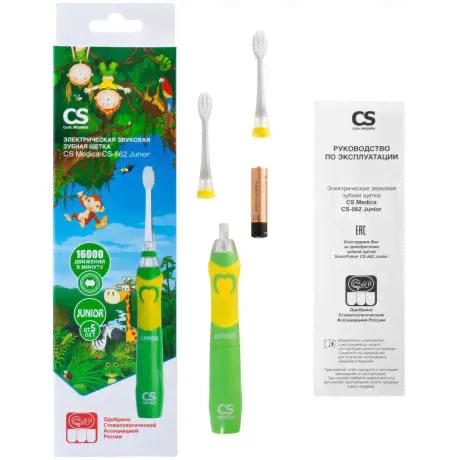Электрическая зубная щетка CS Medica CS-562 Junior Green-1